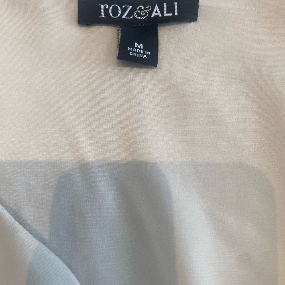 Roz & Ali Cream Women's Blazer with Eyelet Detail - Picture 3 of 4